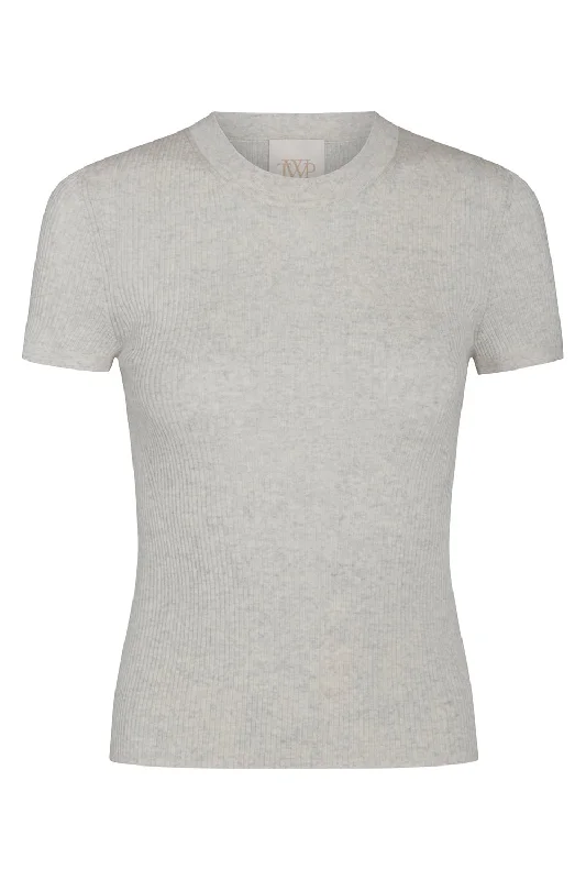 Tease Tee - White Heather Grey