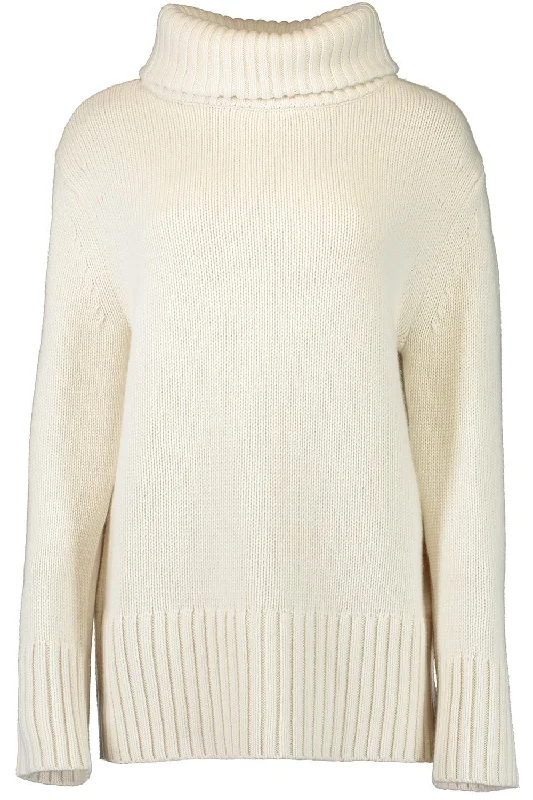 Oversized Turtleneck Pullover - Ivory