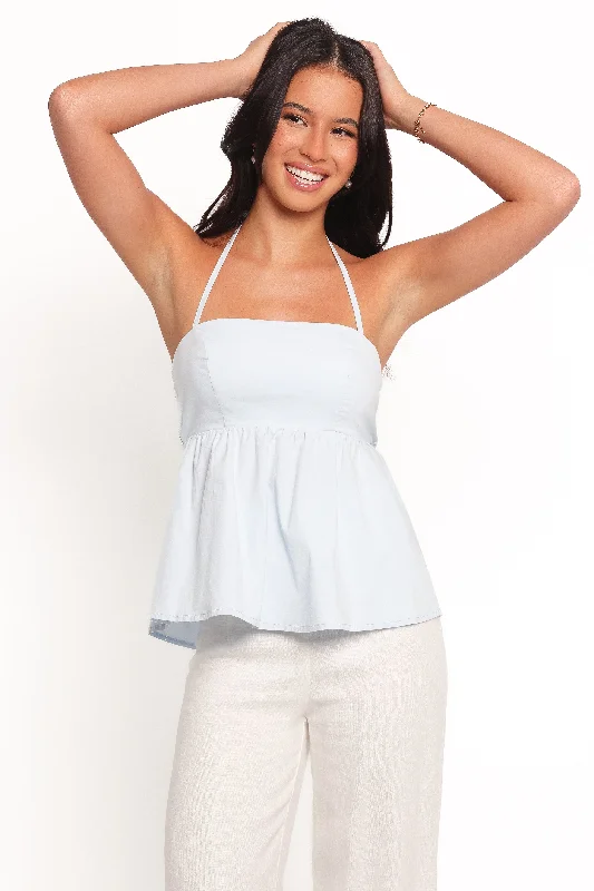 Ilania Halter Top - Light Blue