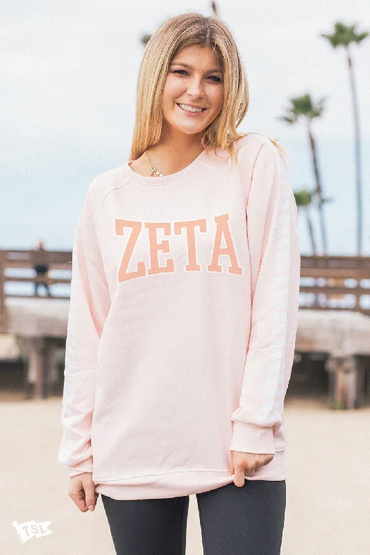 Zeta Tau Alpha Knockout Raglan Crewneck