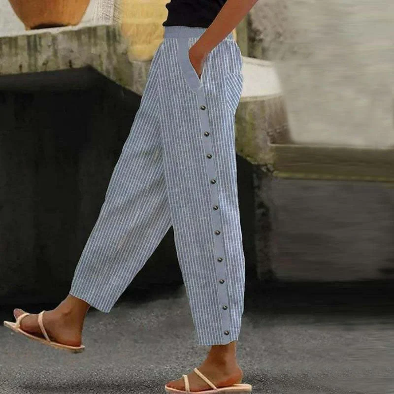 Casual Striped Trousers