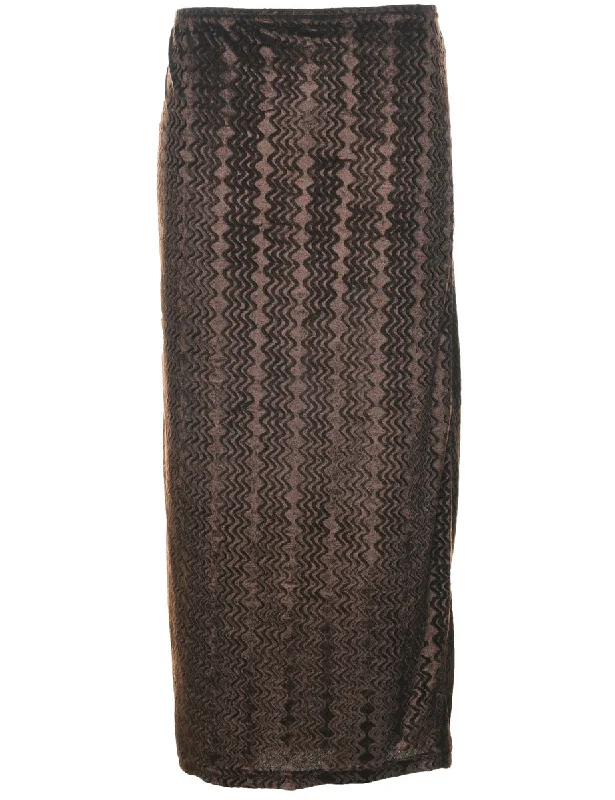 Velvet Pencil Skirt - S