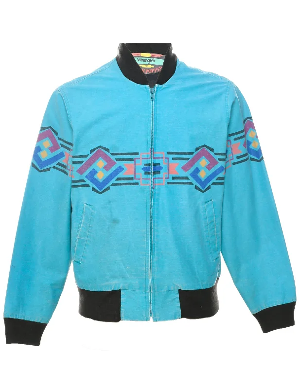 Wrangler Aztec Print Bomber Jacket - S