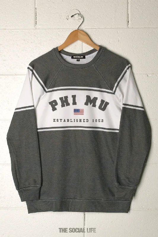 Phi Mu Hometown Raglan Crewneck