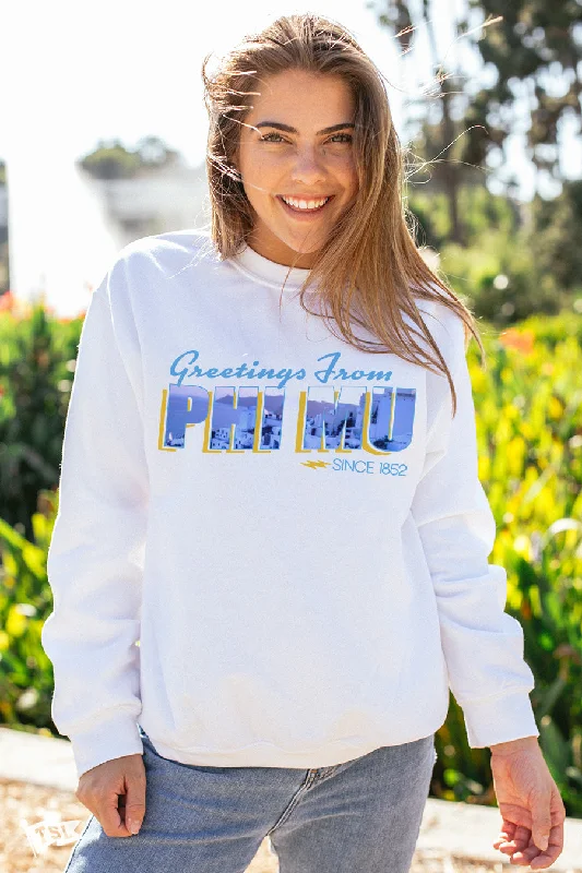 Phi Mu Postcard Crewneck