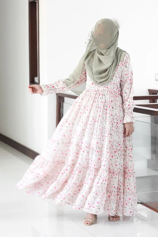 Stephanie Modest Dress - White