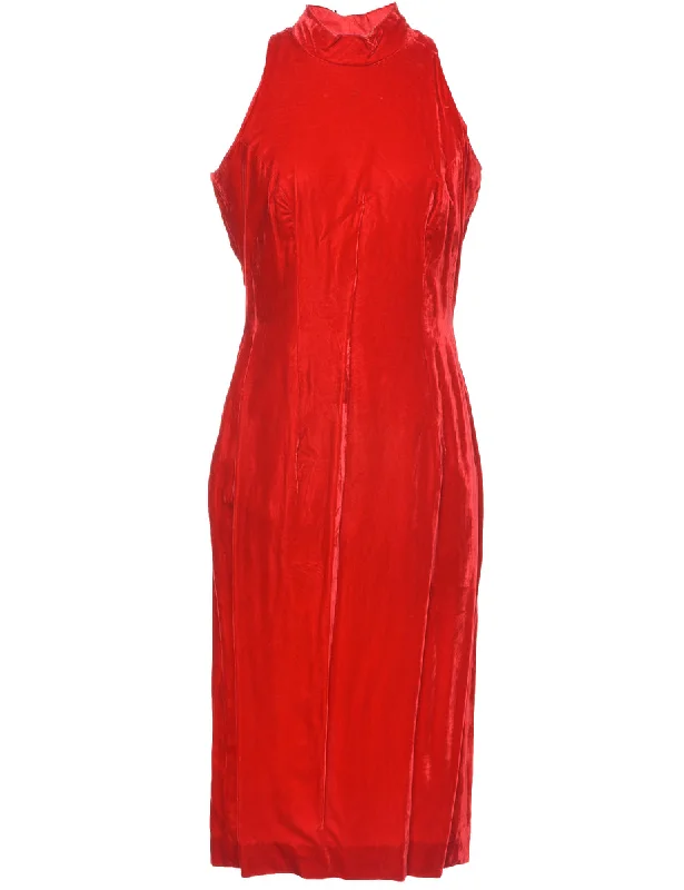 Velvet Evening Dress - L