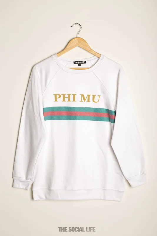 Phi Mu Couture Raglan Crewneck