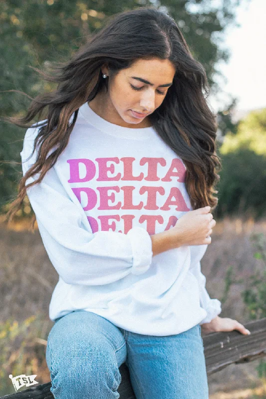 Delta Delta Delta Gradient Crewneck