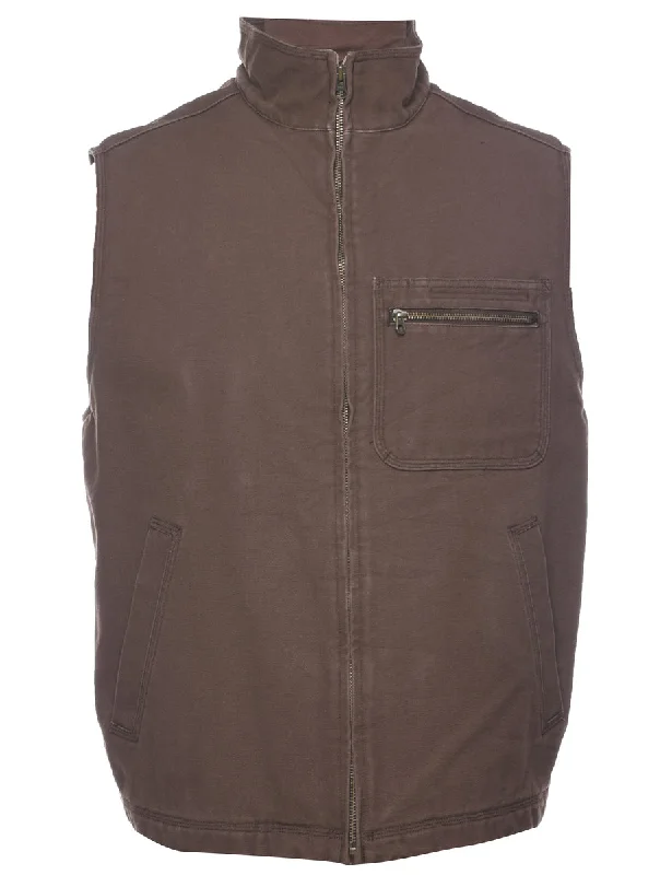 Workwear Brown Waistcoat - L