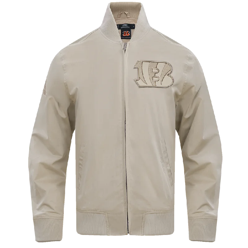 NFL CINCINNATI BENGALS NEUTRAL TWILL JACKET (TAUPE)