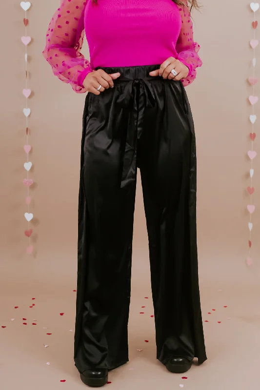 Best For Last Satin Pant, Black