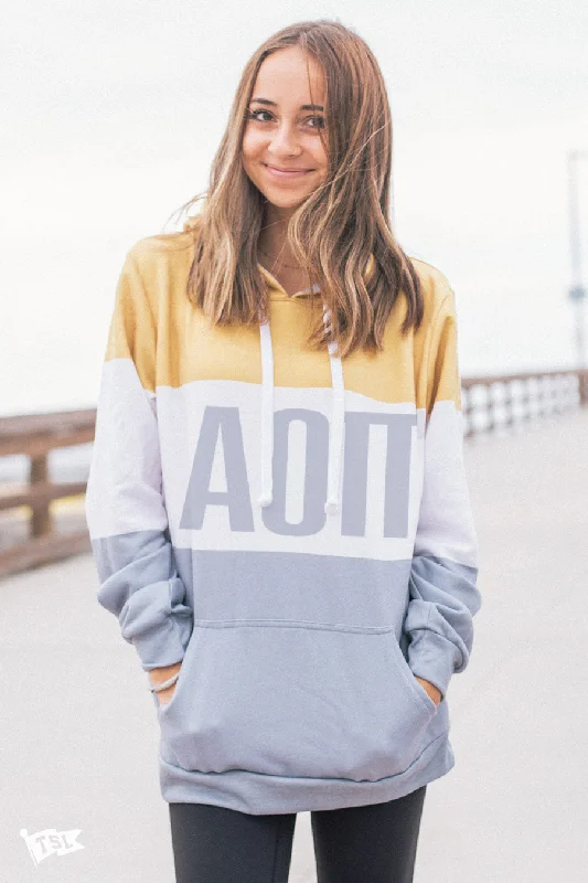 Alpha Omicron Pi Colorblock Hoodie