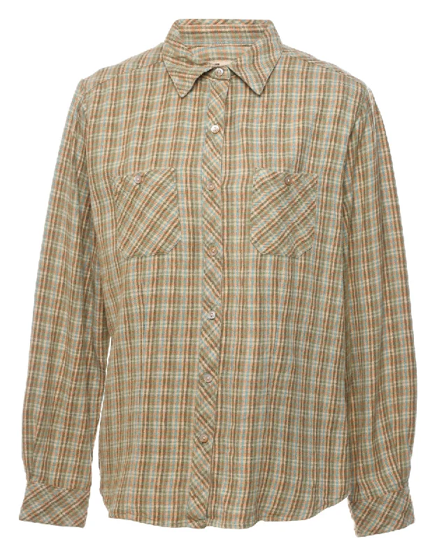 Woolrich Olive Green Checked Shirt - M