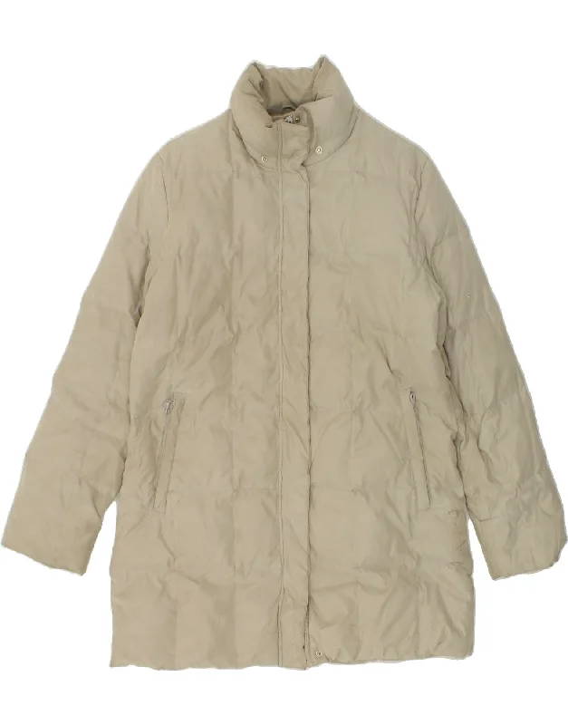 DIADORA Womens Padded Coat UK 16 Large Beige Polyester