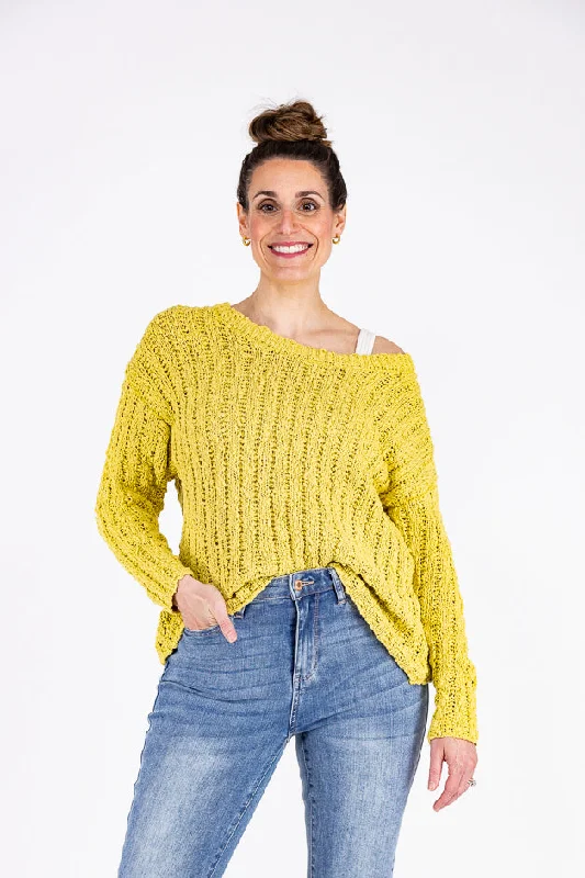 When Life Gives You Lemons Women's Bright Cable Knit Sweater