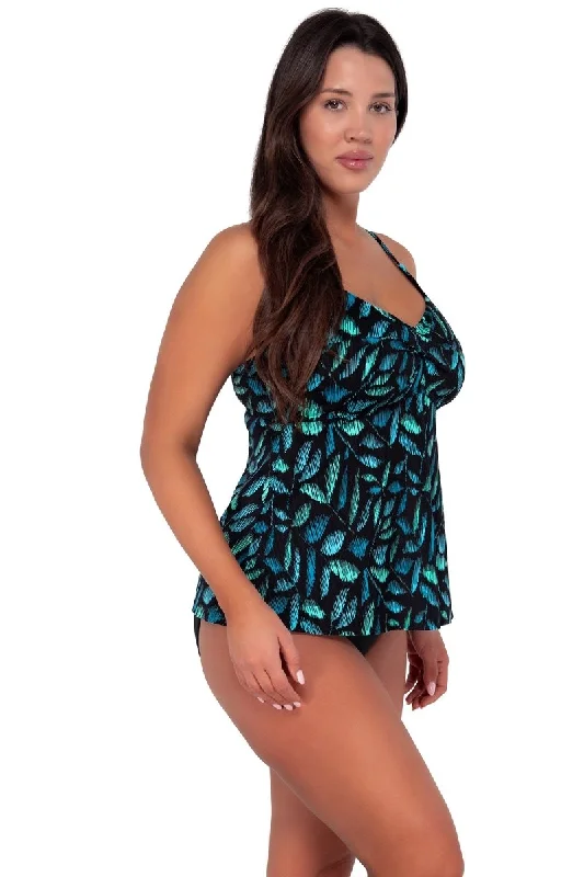 SUNSETS ESCAPE PRINTED TORI TANKINI TOP