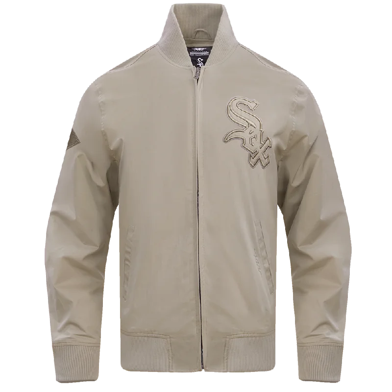 MLB CHICAGO WHITE SOX NEUTRAL TWILL JACKET (TAUPE)