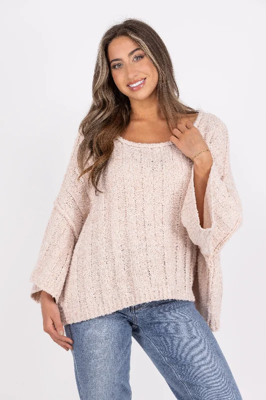 Love Yourself Women's Oversized 3/4 Sleeve Sweater