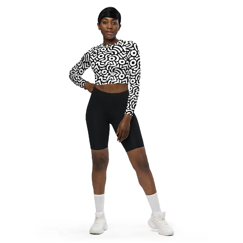 COSO RECYCLED LONG-SLEEVE CROP TOP