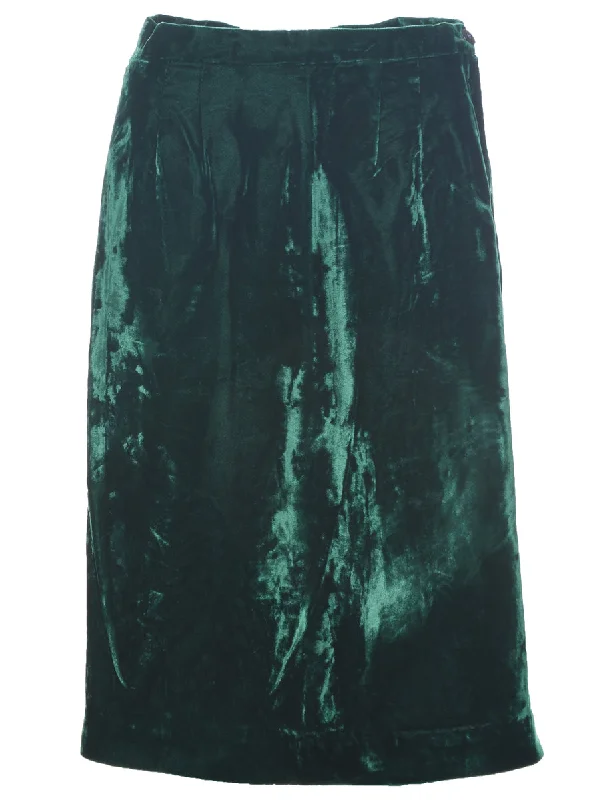 Velvet A-line Skirt - M