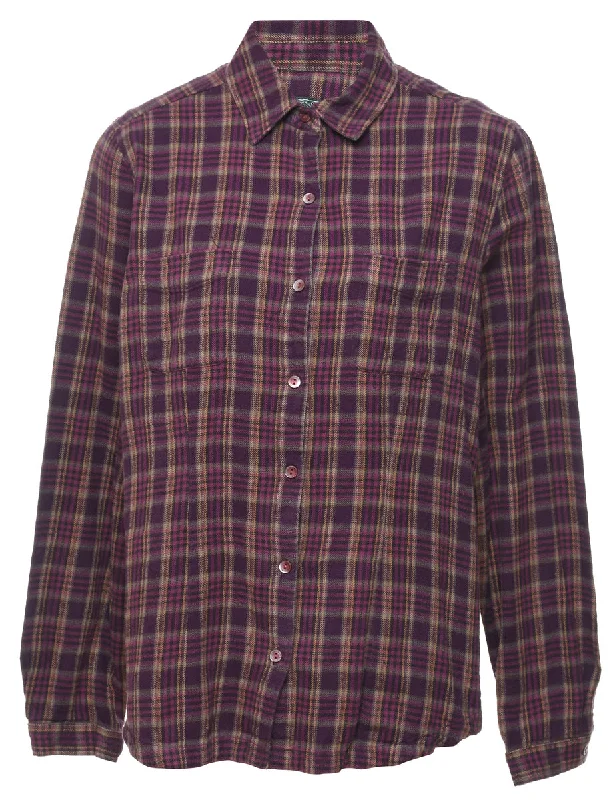 Woolrich Plum Checked Shirt - L